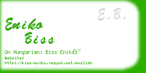 eniko biss business card